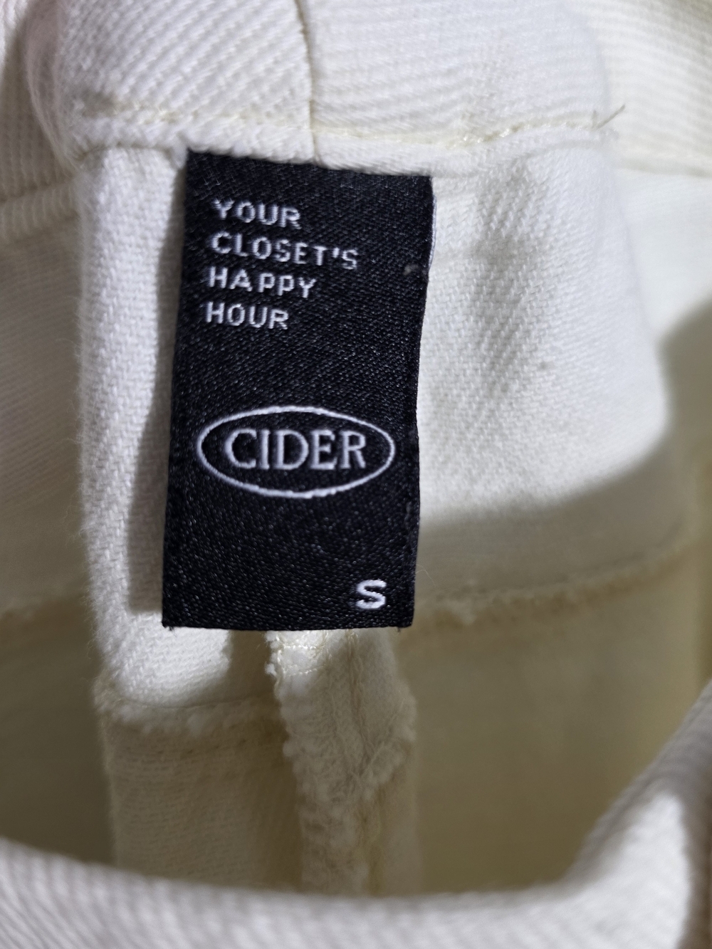 Cider Wide-Leg High-Rise Cotton Pants in Cream - Picture 2 of 9